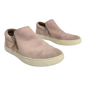 Gentle Souls by Kenneth Cole Womens Size 7 Pink Suede Zip Sneakers